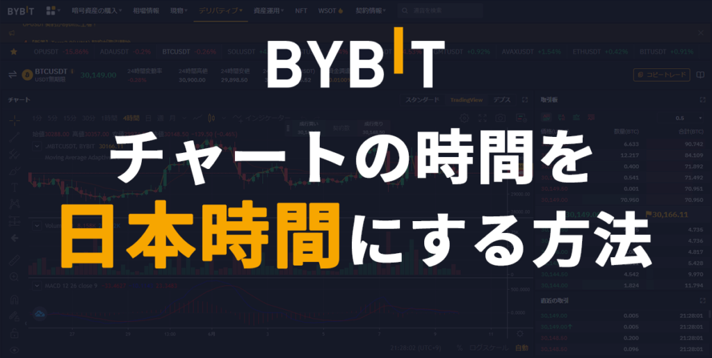 Bybitのチャートを日本時間にする方法